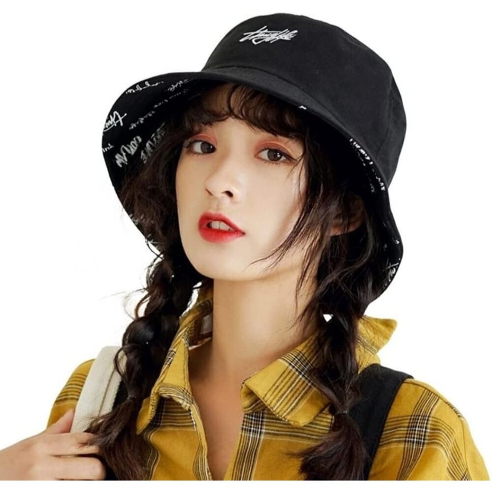 Packable Reversible Printed Bucket Hat Unisex For… - image 5